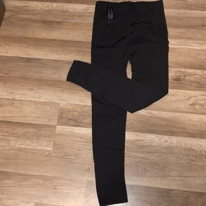 Black leggings with soft interior lining.